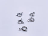 B117 Metal 5mm Spring Clasps Jewelry Making Doll Accessories Craft Supplies