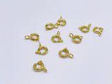 B117 Metal 5mm Spring Clasps Jewelry Making Doll Accessories Craft Supplies