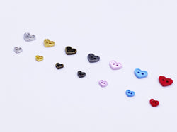 B121 Small/Large Heart Buttons Micro Mini Buttons Tiny Buttons Doll Sewing Notion Supply For 12" Fashion Dolls Like FR PP Blythe BJD