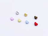 B122 Heart Shape 5mm Shank Buttons Micro Mini Buttons Doll Sewing Notion Supply For 12" Fashion Dolls Like FR PP Blythe BJD