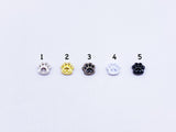 B125 Cute Paws Buttons 5mm Micro Mini Buttons Flower Buttons Tiny Buttons Doll Sewing Supply