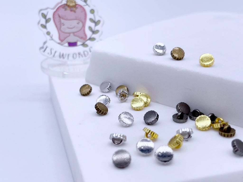 B126 5mm Gear Style Shank Buttons Micro Mini Buttons Tiny Buttons Doll ...