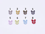 B127 Bunny Head 7mm Buckles Micro Mini Buckles Tiny Buckles Doll Buckles Doll Sewing Supply