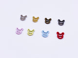 B127 Bunny Head 7mm Buckles Micro Mini Buckles Tiny Buckles Doll Buckles Doll Sewing Supply