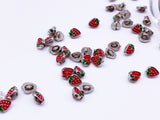 B132 Tiny Strawberry Shank Buttons Micro Mini Buttons Tiny Doll Sewing Notion Supply For 12" Fashion Dolls Like FR PP Blythe BJD