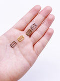 B144 Long Square 7.5mm ×11mm Mini Buckles Sewing Craft Doll Clothes Making For 12" Fashion Dolls Like FR PP Blythe BJD
