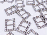 B150 Silver Based Belt Buckle With Crystal Mini Buckles Sewing Craft Doll Clothes Making Sewing Supply