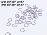 B155 Square 6×6/8×8mm Tiny Mini Buckles Connector Doll Sewing Doll Craft Supply Doll Clothes Making