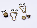 B159 Bronze/Gold/Silver/Dark Gun Color 13.5×15mm Mini Overall Buckles For 18" Dolls Like American Girl Doll Sewing Craft