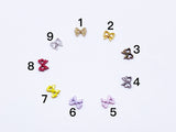 B162 Cute Bow Shape 7mm  Buttons Micro Mini Buttons Tiny Buttons Doll Buttons Doll Sewing Craft Supplies