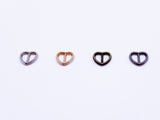 B164 Vertical Style 7mm Heart Tiny Mini Buckles Doll Sewing Doll Craft Supply Doll Clothes Making