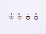 B164 Vertical Style 7mm Heart Tiny Mini Buckles Doll Sewing Doll Craft Supply Doll Clothes Making