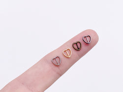 B164 Vertical Style 7mm Heart Tiny Mini Buckles Doll Sewing Doll Craft Supply Doll Clothes Making