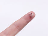 B164 Vertical Style 7mm Heart Tiny Mini Buckles Doll Sewing Doll Craft Supply Doll Clothes Making