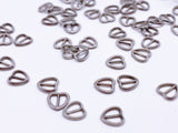 B164 Vertical Style 7mm Heart Tiny Mini Buckles Doll Sewing Doll Craft Supply Doll Clothes Making
