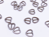 B164 Vertical Style 7mm Heart Tiny Mini Buckles Doll Sewing Doll Craft Supply Doll Clothes Making