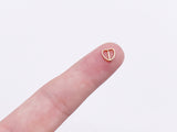 B164 Vertical Style 7mm Heart Tiny Mini Buckles Doll Sewing Doll Craft Supply Doll Clothes Making
