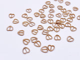 B164 Vertical Style 7mm Heart Tiny Mini Buckles Doll Sewing Doll Craft Supply Doll Clothes Making