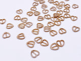 B164 Vertical Style 7mm Heart Tiny Mini Buckles Doll Sewing Doll Craft Supply Doll Clothes Making