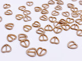 B164 Vertical Style 7mm Heart Tiny Mini Buckles Doll Sewing Doll Craft Supply Doll Clothes Making
