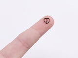 B164 Vertical Style 7mm Heart Tiny Mini Buckles Doll Sewing Doll Craft Supply Doll Clothes Making