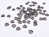 B164 Vertical Style 7mm Heart Tiny Mini Buckles Doll Sewing Doll Craft Supply Doll Clothes Making