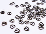B164 Vertical Style 7mm Heart Tiny Mini Buckles Doll Sewing Doll Craft Supply Doll Clothes Making