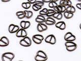 B164 Vertical Style 7mm Heart Tiny Mini Buckles Doll Sewing Doll Craft Supply Doll Clothes Making