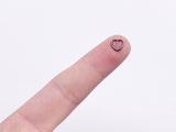 B164 Vertical Style 7mm Heart Tiny Mini Buckles Doll Sewing Doll Craft Supply Doll Clothes Making