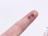 B166 3.5mm Micro Mini Glass With Silver Color Base Charm For Doll Jewelry Clothes Doll Sewing Craft