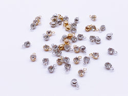 B166 3.5mm Micro Mini Glass With Silver Color Base Charm For Doll Jewelry Clothes Doll Sewing Craft