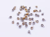 B166 3.5mm Micro Mini Glass With Silver Color Base Charm For Doll Jewelry Clothes Doll Sewing Craft