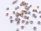 B166 3.5mm Micro Mini Glass With Silver Color Base Charm For Doll Jewelry Clothes Doll Sewing Craft