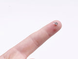 B166 3.5mm Micro Mini Glass With Silver Color Base Charm For Doll Jewelry Clothes Doll Sewing Craft