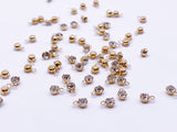 B166 3.5mm Micro Mini Glass With Silver Color Base Charm For Doll Jewelry Clothes Doll Sewing Craft