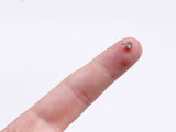 B166 3.5mm Micro Mini Glass With Silver Color Base Charm For Doll Jewelry Clothes Doll Sewing Craft