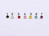 CLEARANCE! B168 Four Leaf Lucky Clover 4mm Buttons Shank Buttons Micro Mini Buttons Tiny Buttons Doll Buttons Doll Sewing Craft Supplies