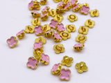 CLEARANCE! B168 Four Leaf Lucky Clover 4mm Buttons Shank Buttons Micro Mini Buttons Tiny Buttons Doll Buttons Doll Sewing Craft Supplies