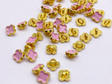 CLEARANCE! B168 Four Leaf Lucky Clover 4mm Buttons Shank Buttons Micro Mini Buttons Tiny Buttons Doll Buttons Doll Sewing Craft Supplies