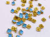 CLEARANCE! B168 Four Leaf Lucky Clover 4mm Buttons Shank Buttons Micro Mini Buttons Tiny Buttons Doll Buttons Doll Sewing Craft Supplies