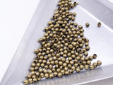 B172 Mini Metal Beads 2mm 3mm Super Tiny Metal Round Beads Tiny Beads Doll Sewing Notions Craft