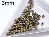 B172 Mini Metal Beads 2mm 3mm Super Tiny Metal Round Beads Tiny Beads Doll Sewing Notions Craft