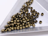 B172 Mini Metal Beads 2mm 3mm Super Tiny Metal Round Beads Tiny Beads Doll Sewing Notions Craft