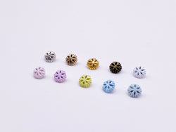 B175 5mm Snowflake Shank Buttons Micro Mini Buttons Tiny Buttons Doll Buttons Doll Sewing Craft Supplies