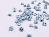 B175 5mm Snowflake Shank Buttons Micro Mini Buttons Tiny Buttons Doll Buttons Doll Sewing Craft Supplies