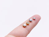 B176 Sew On Rhinestones 4mm 5mm Micro Mini Glass Faux Diamond Buttons Doll Clothes Doll Sewing Craft