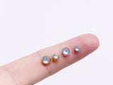 B176 Sew On Rhinestones 4mm 5mm Micro Mini Glass Faux Diamond Buttons Doll Clothes Doll Sewing Craft