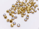 B176 Sew On Rhinestones 4mm 5mm Micro Mini Glass Faux Diamond Buttons Doll Clothes Doll Sewing Craft