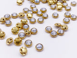 B176 Sew On Rhinestones 4mm 5mm Micro Mini Glass Faux Diamond Buttons Doll Clothes Doll Sewing Craft