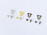 B178 Extra Small 7×8mm  Mini Overall Buckles Doll Clothes Sewing Craft Supply For 1/8 Scale Bjd Dolls OB11